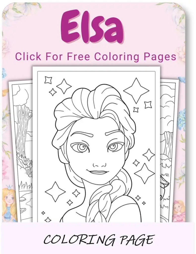 Desenhos para colorir de Elsa para princesa