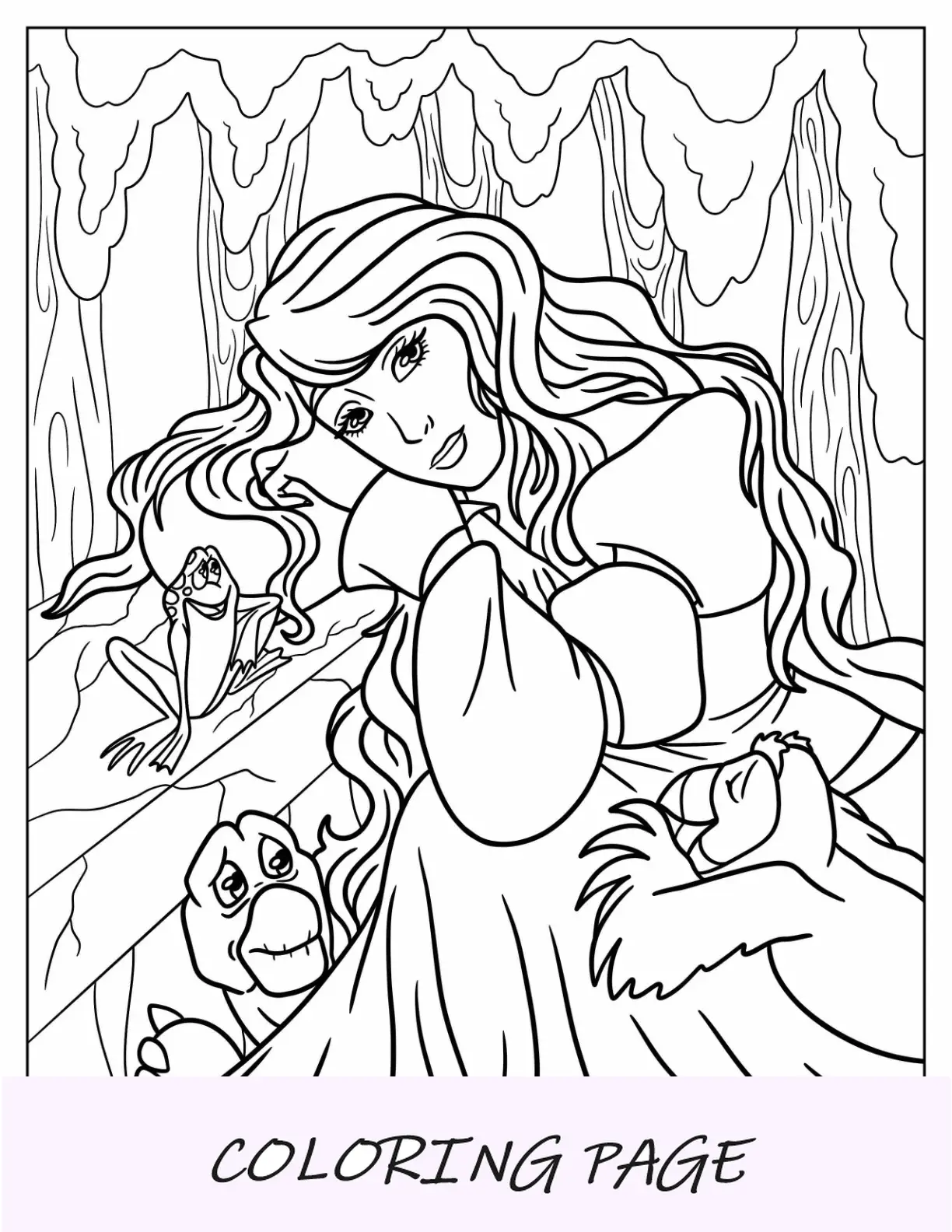 Página para colorir da Princesa Cisne de Odette