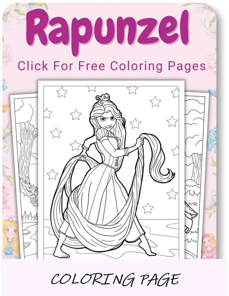 Desenhos para colorir de Rapunzel para princesa