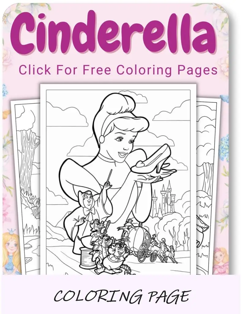 Desenhos para colorir da Cinderela para princesa