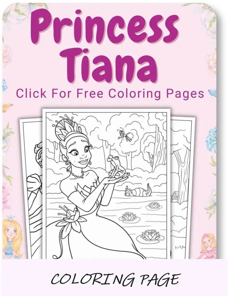Desenhos para colorir da princesa Tiana para princesa