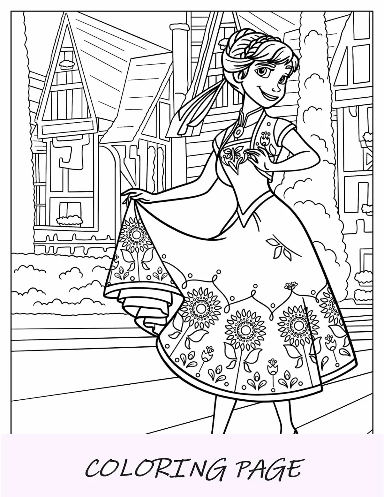 Anna con vestido de verano en Arendelle