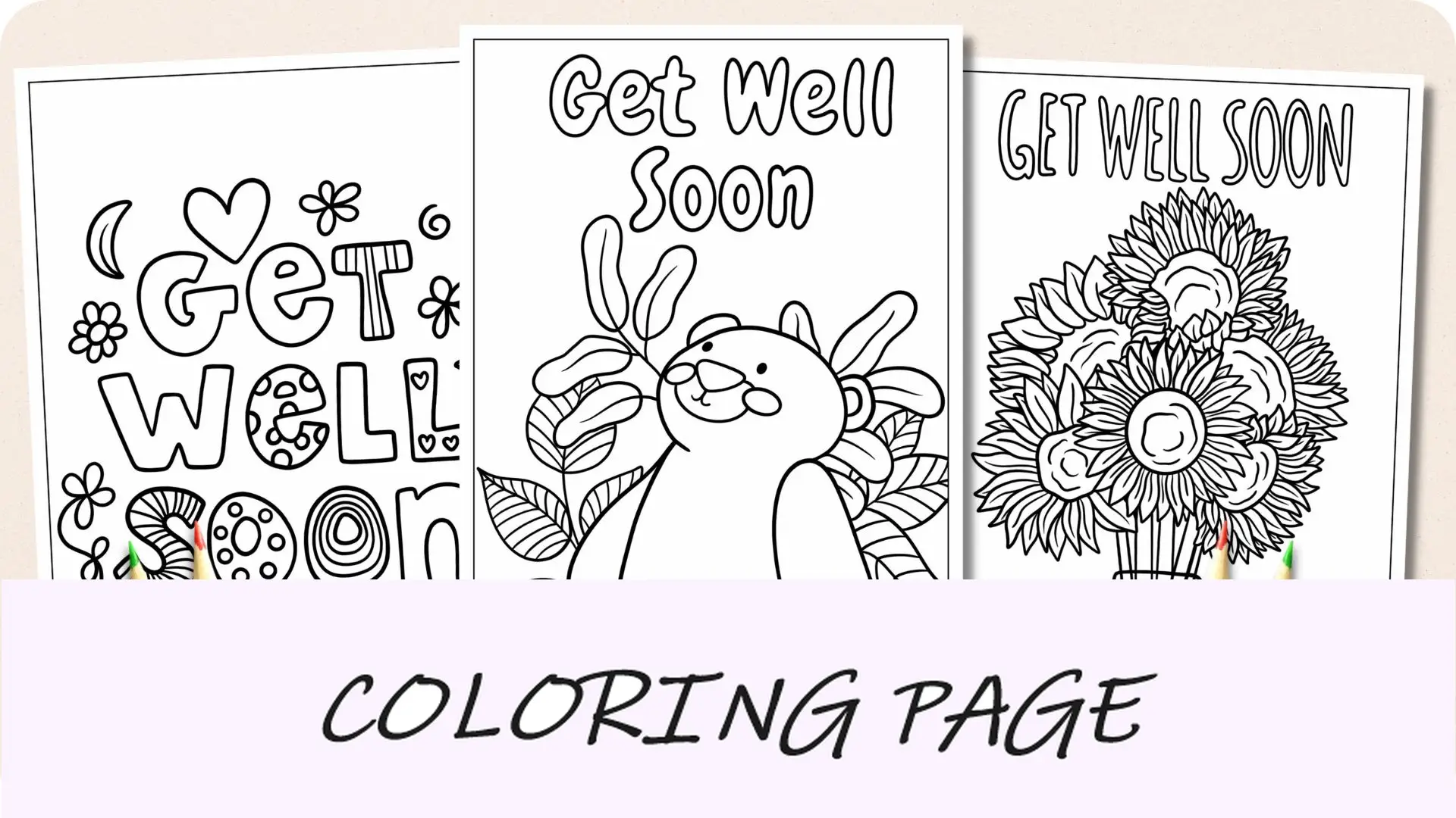 Páginas para colorear que te mejores pronto Imagen destacada