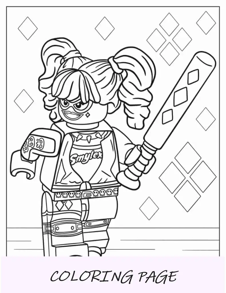 Lego Harley Quinn Para Colorear