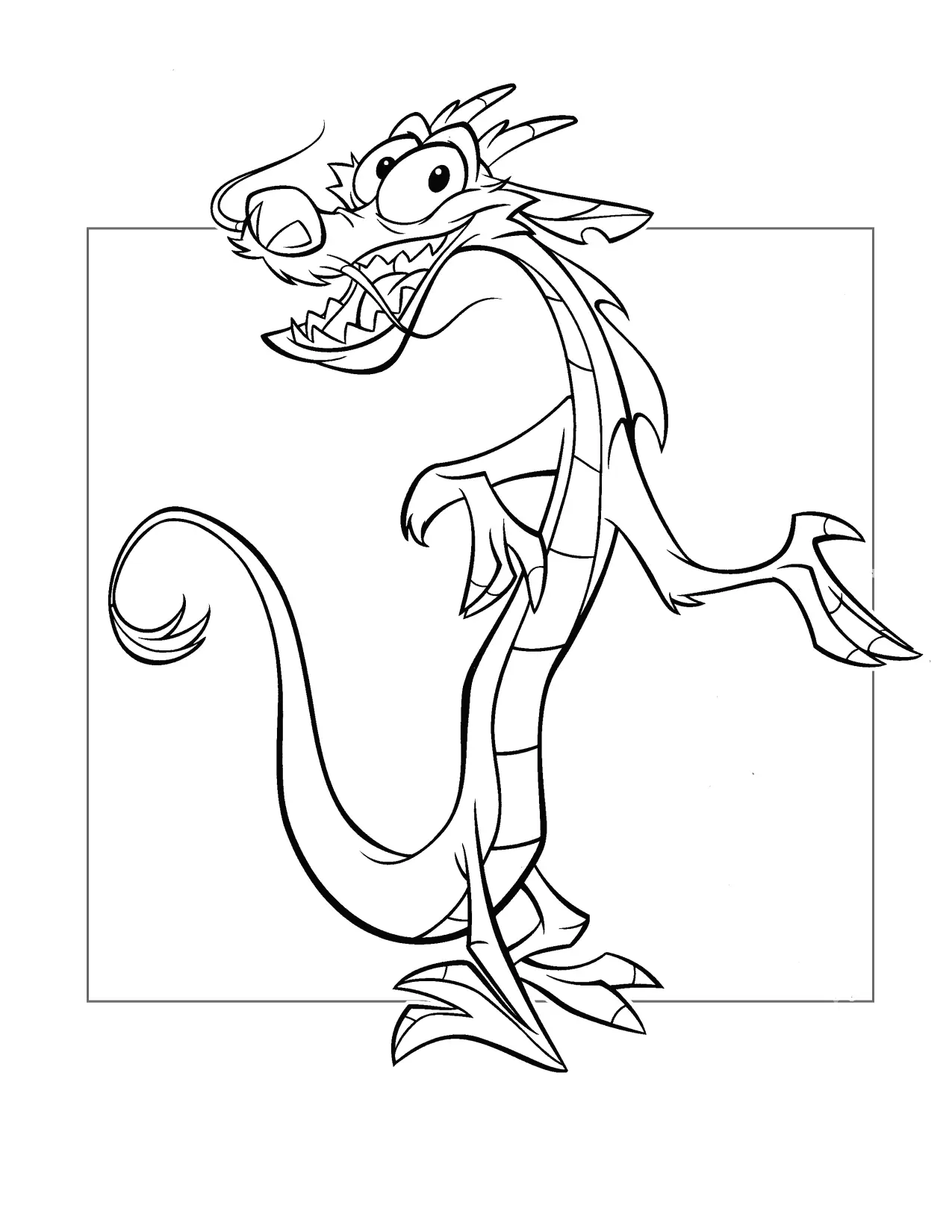 Mushu Coloring Page