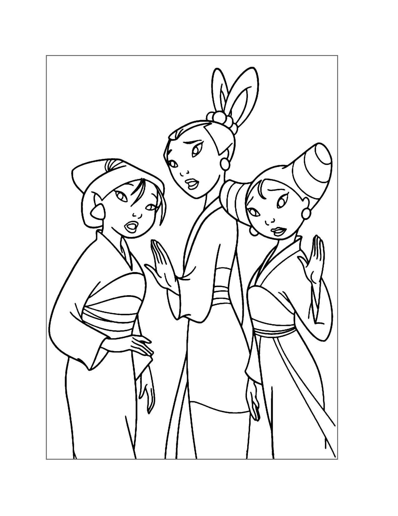 The Girls Mulan Coloring Page