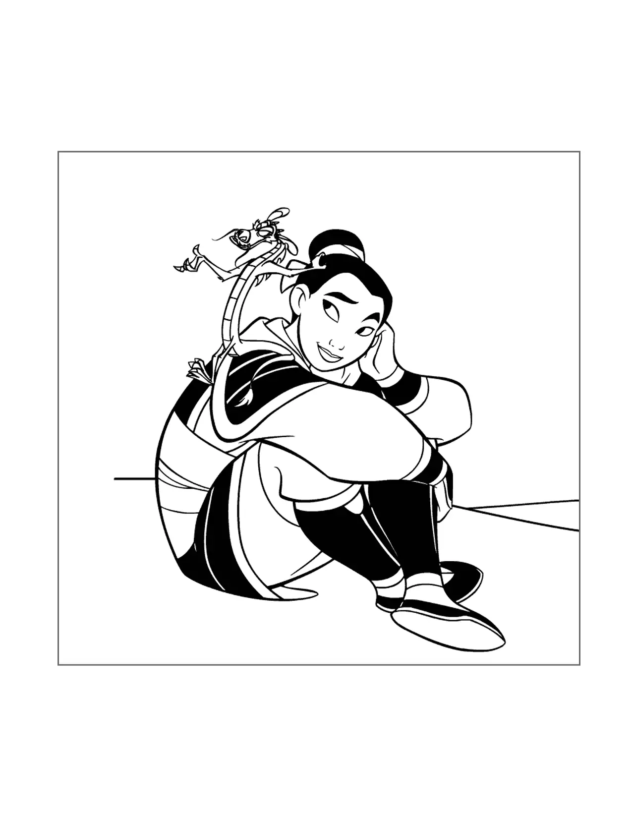 Mushu And Milan Coloring Page