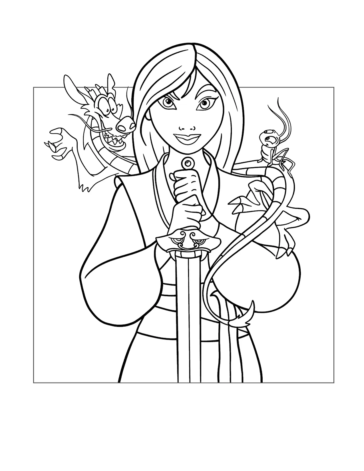 Cool Mulan Coloring Page