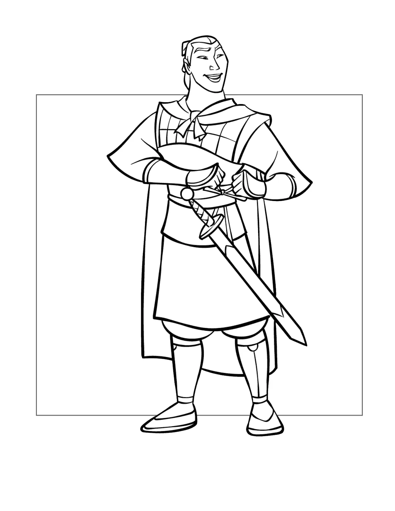 Li Shang Mulan Coloring Page
