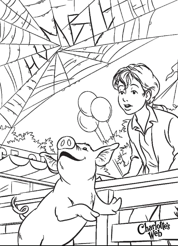 Wilbur The Pig Coloring Page