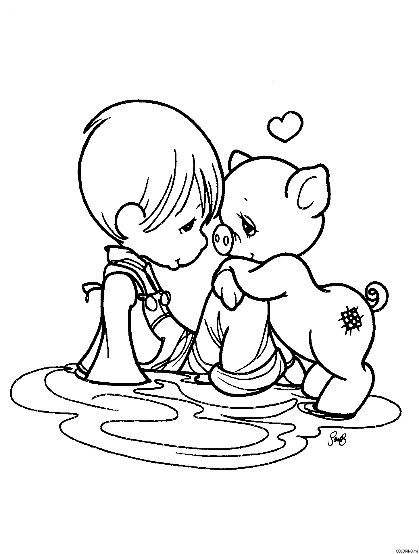 Precious Pig Coloring Pages