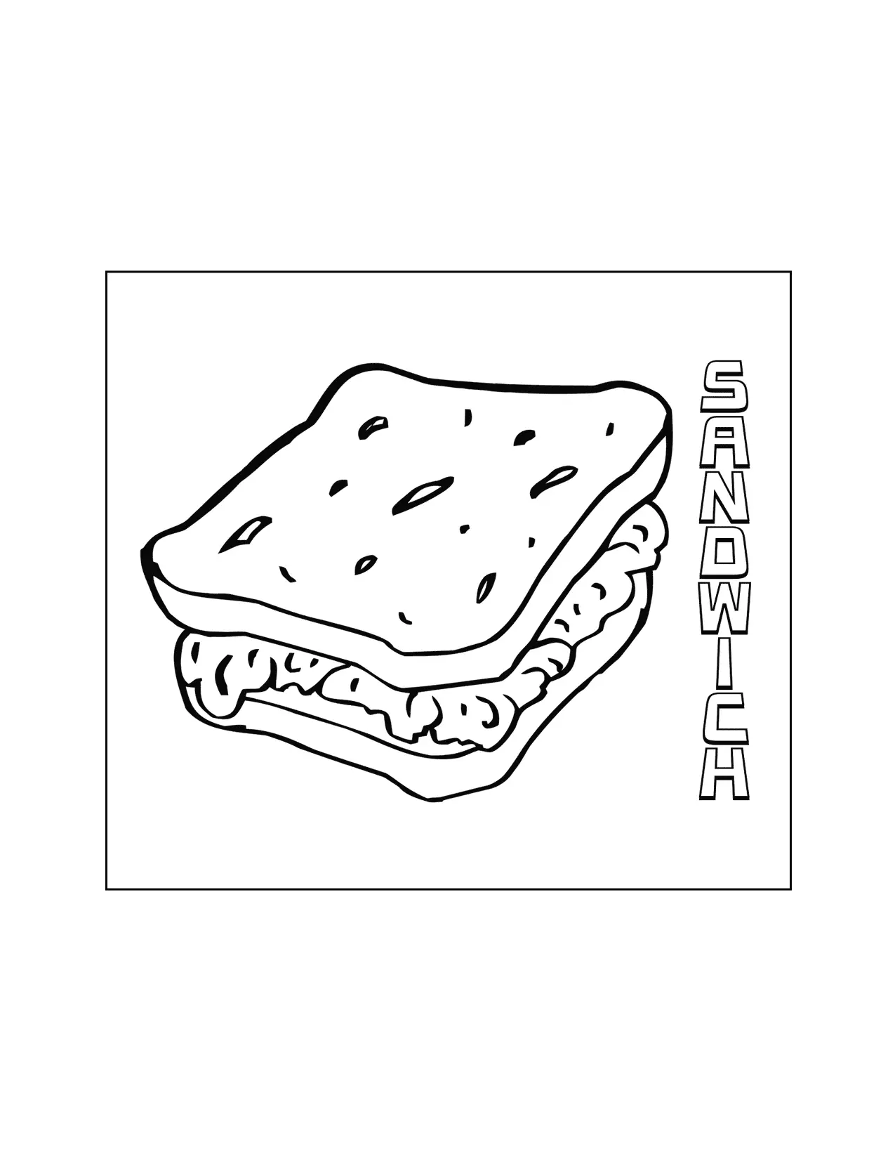 Sandwich Coloring Pages