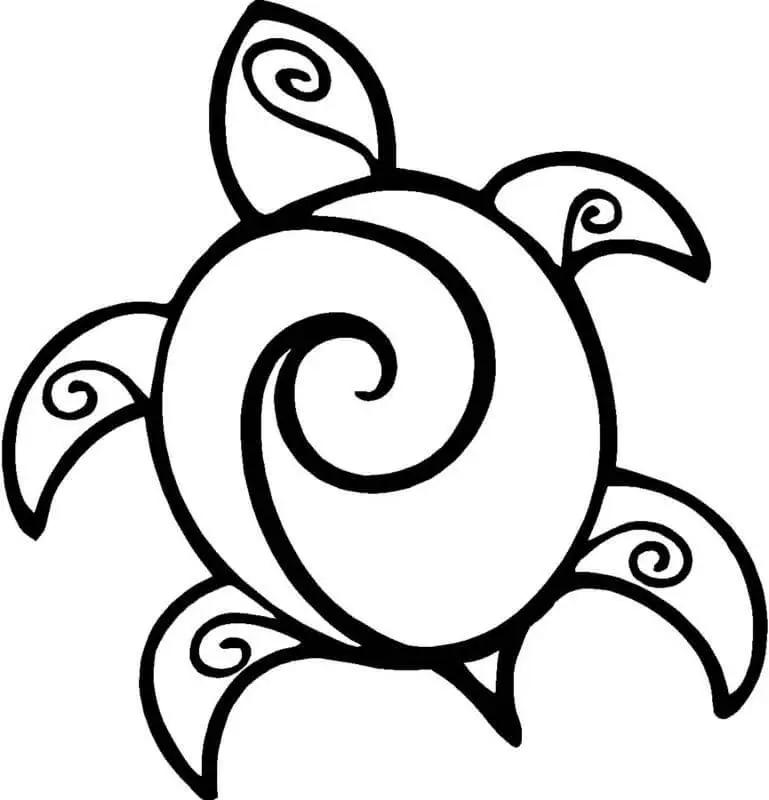 Sea Turtle Design To Color