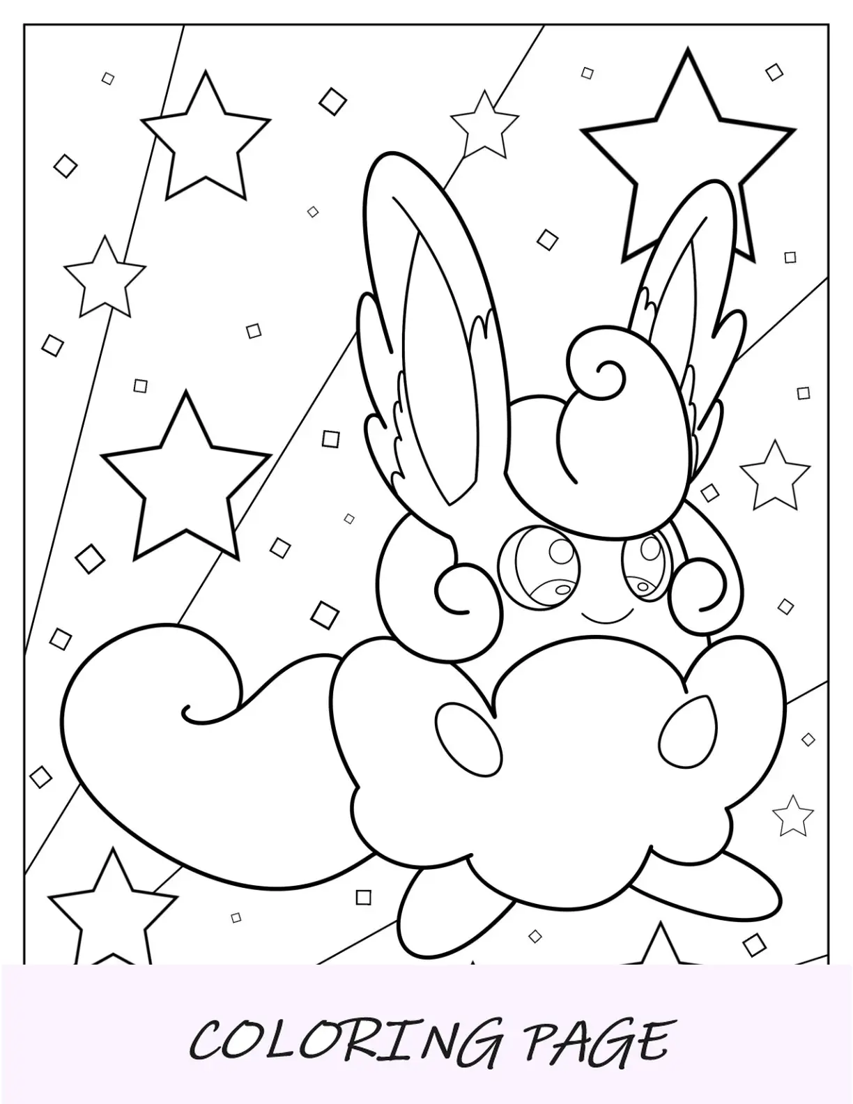 Página para colorir Jigglypuff de Mega Wigglytuff