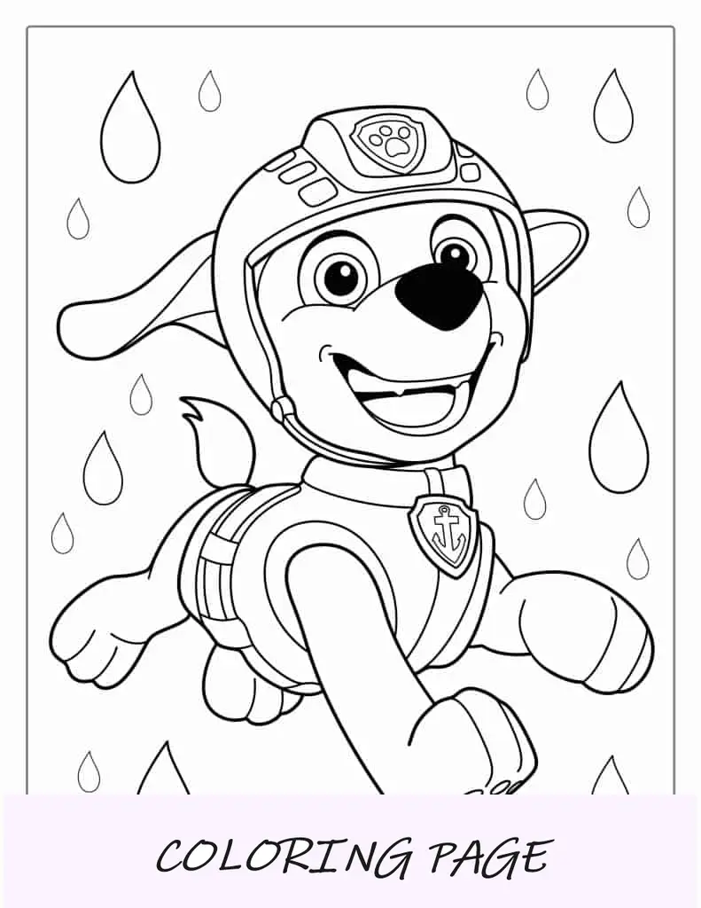 Zuma Water Rescue Dog da Paw Patrol a colore