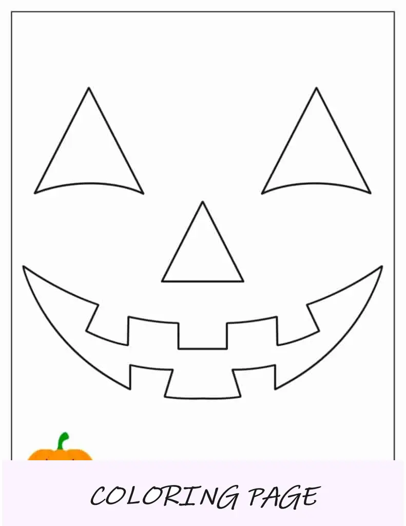 Estêncil de abóbora Jack-O-Lantern Smiley Smile