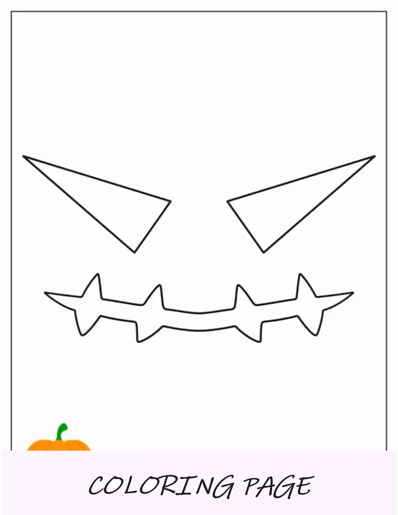 Estêncil de escultura de abóbora Jack-O-Lantern para menina