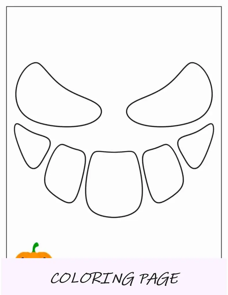 Estêncil de abóbora Jack-O-Lantern amigável