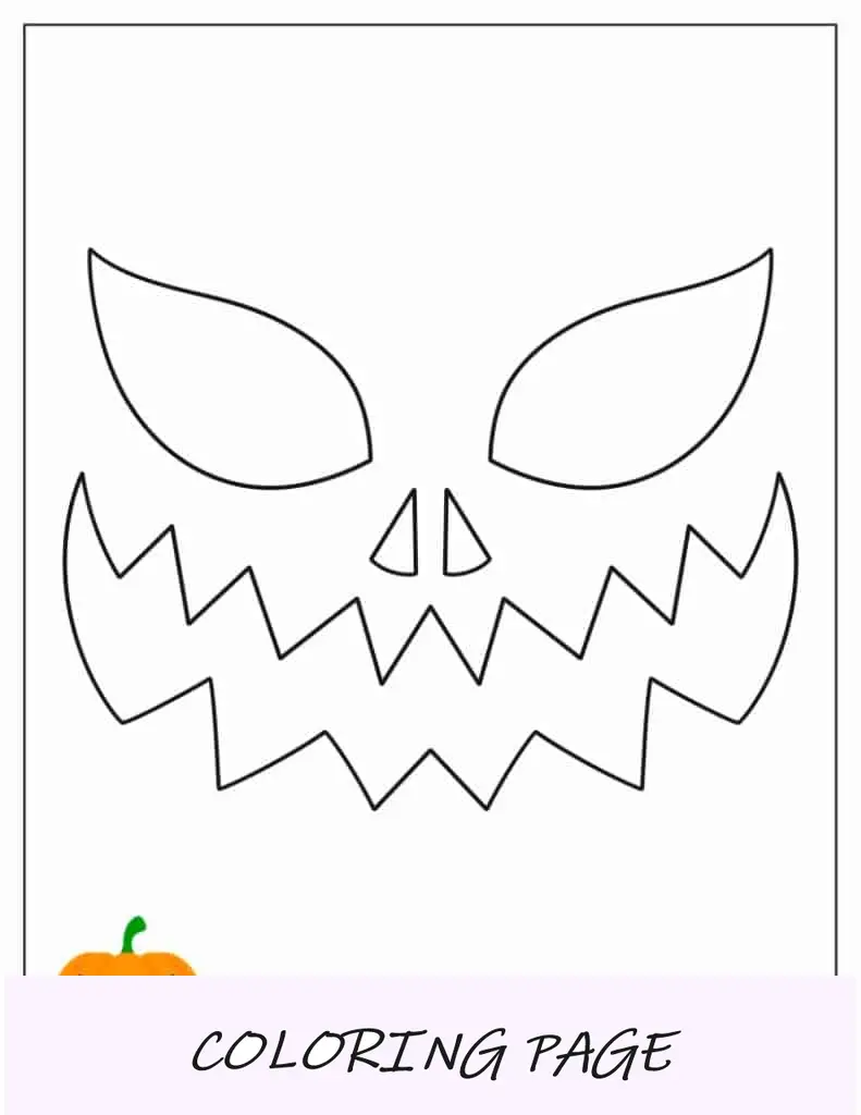Estêncil assustador de escultura de abóbora Jack-O-Lantern