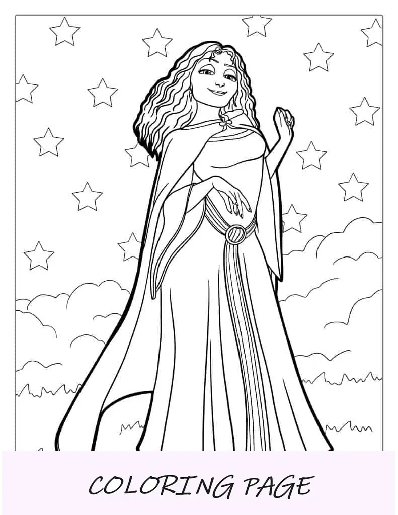 Imagen para colorear de Madre Gothel
