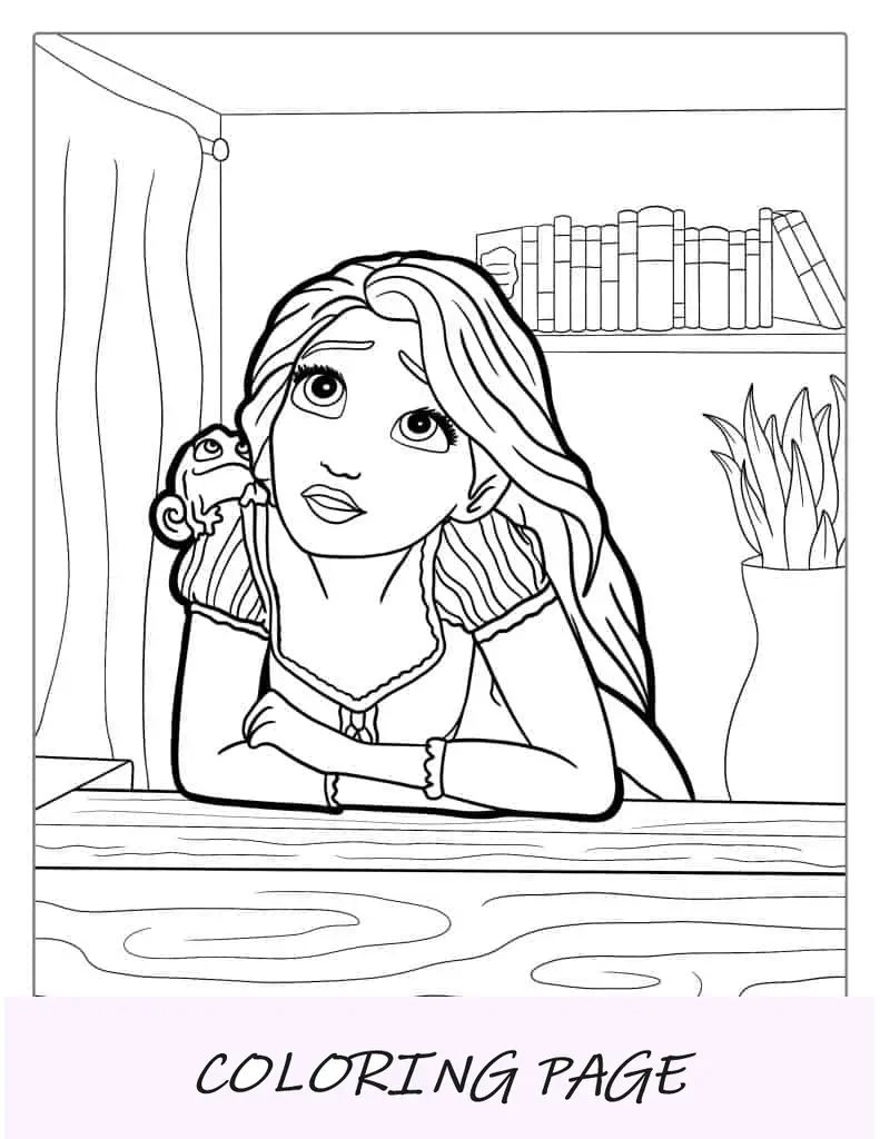 Rapunzel de la película Enredados al color