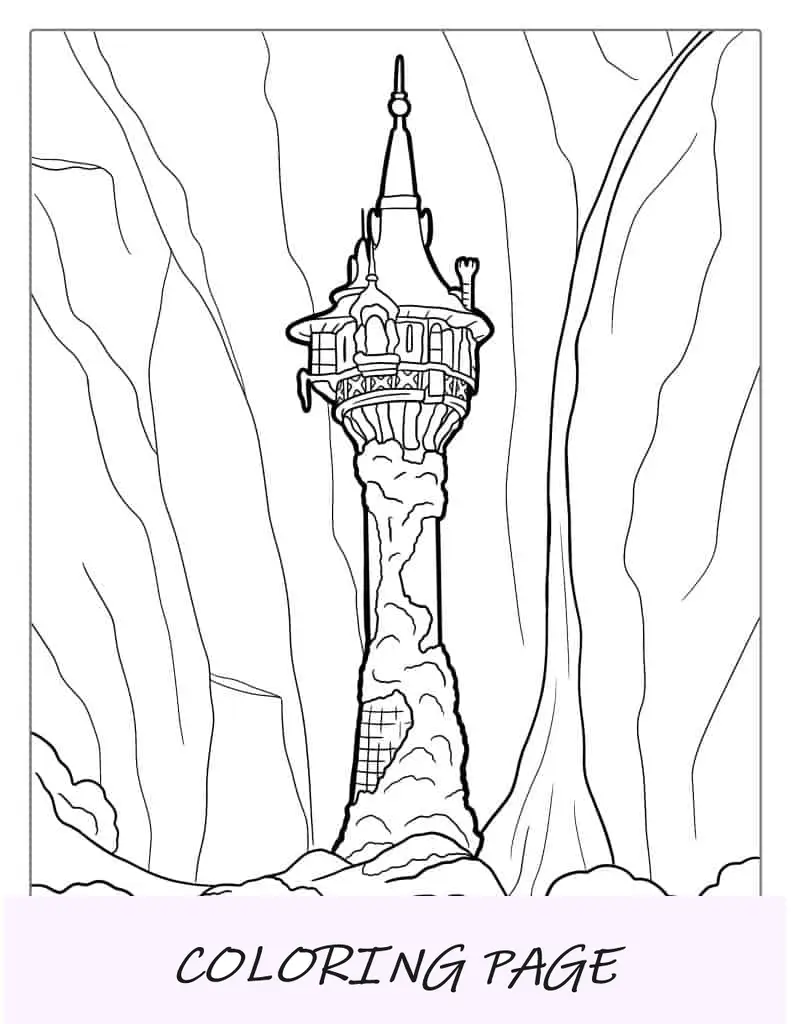 Torre de Enredados Página para colorear