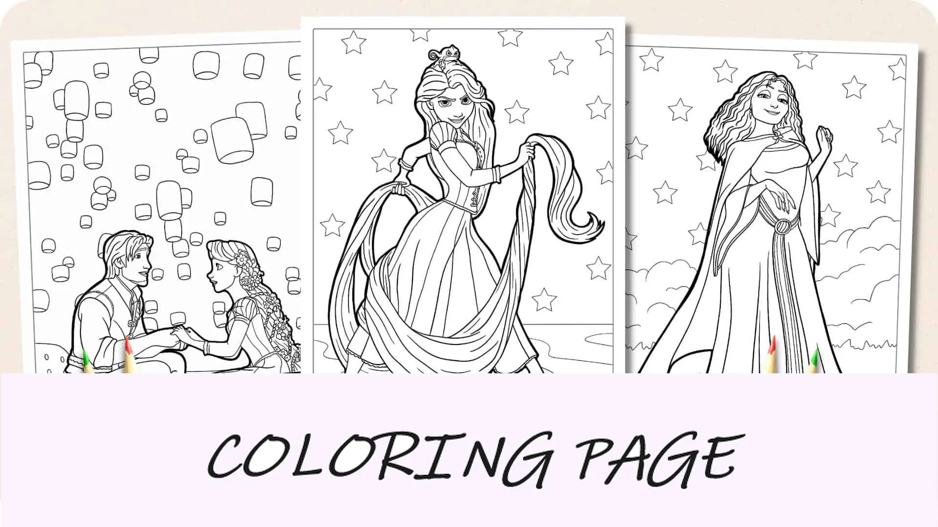Dibujos para colorear enredados Imagen destacada