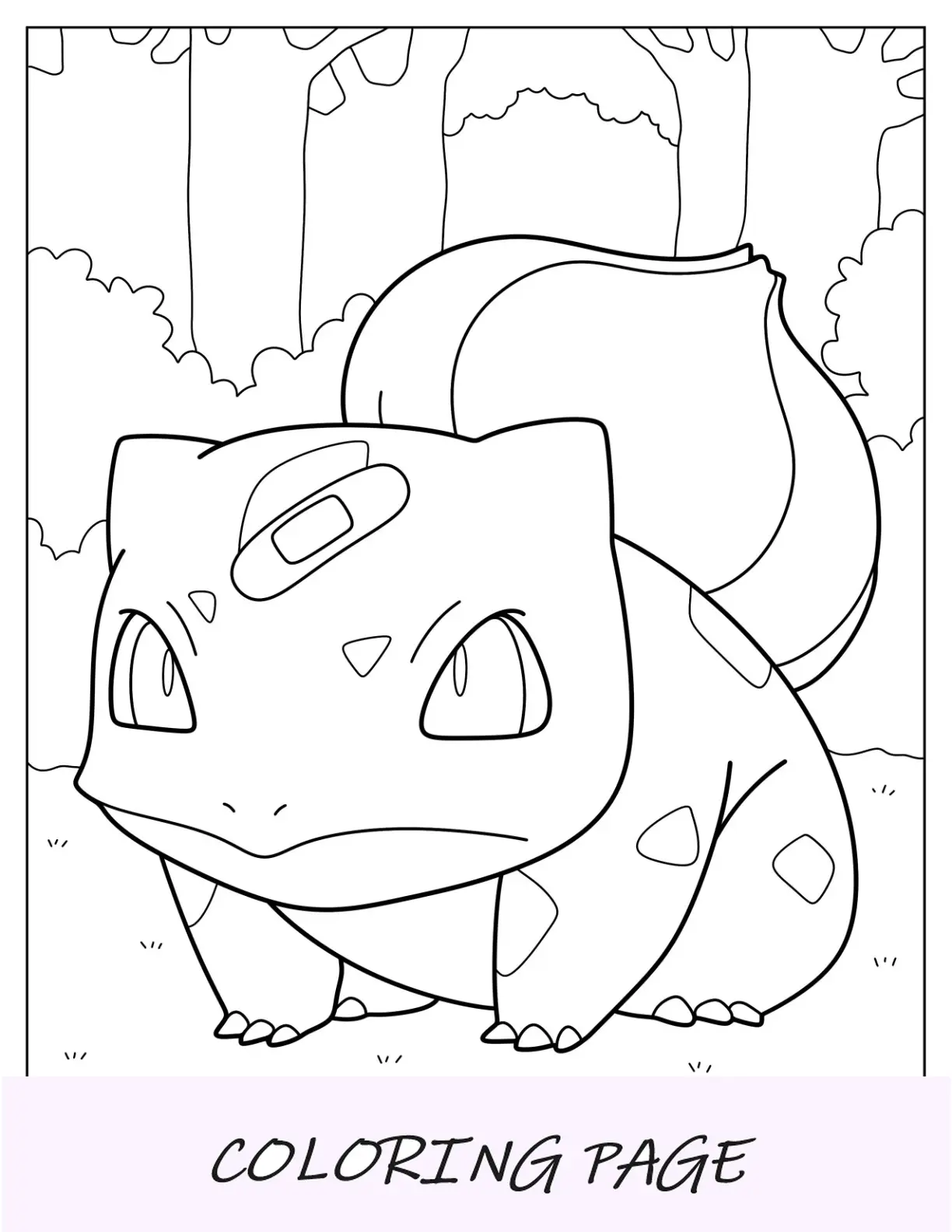 Pagina di ricerca di Bulbasaur con cerotto per bambini