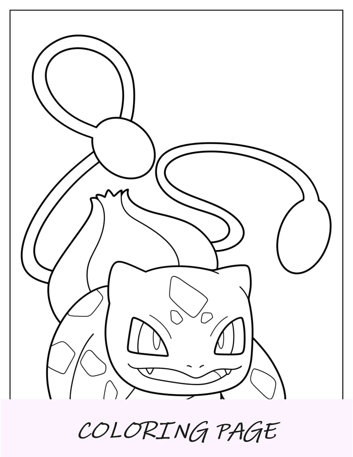 Pagina da colorare di Bulbasaur usando i tentacoli