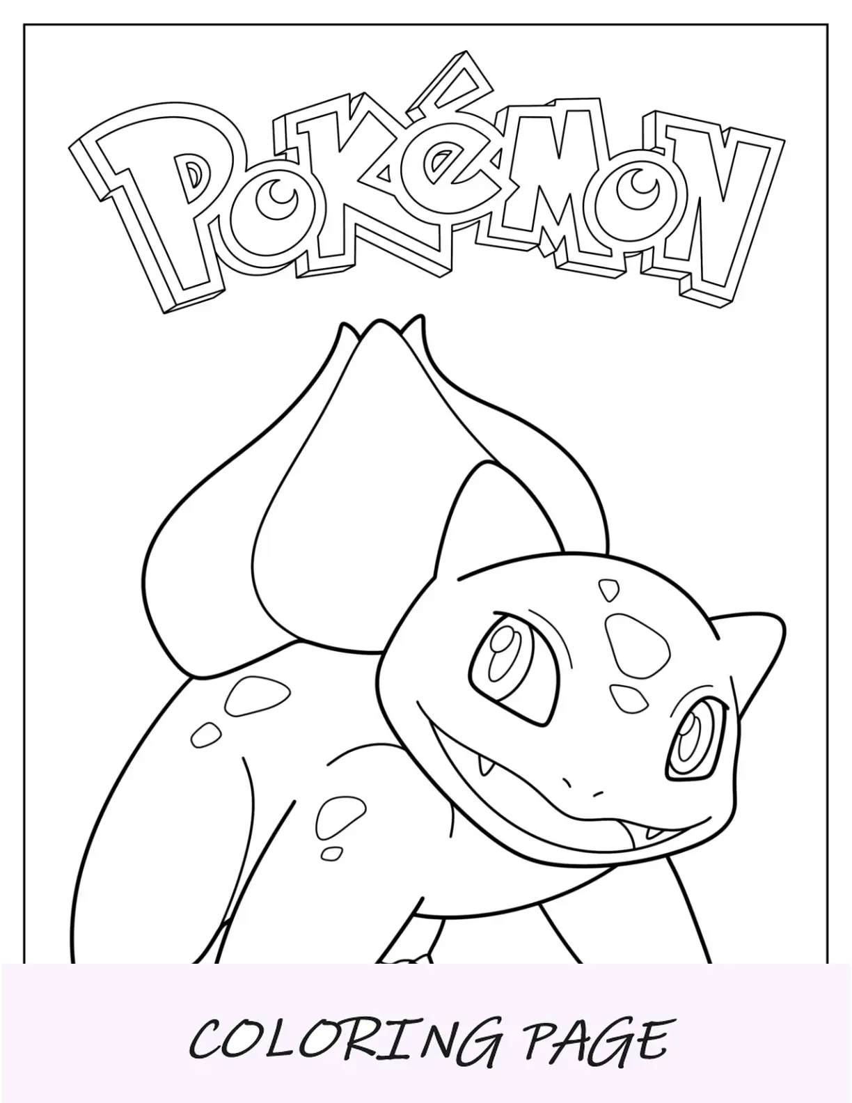 Poster Pokemon da colorare di Bulbasaur