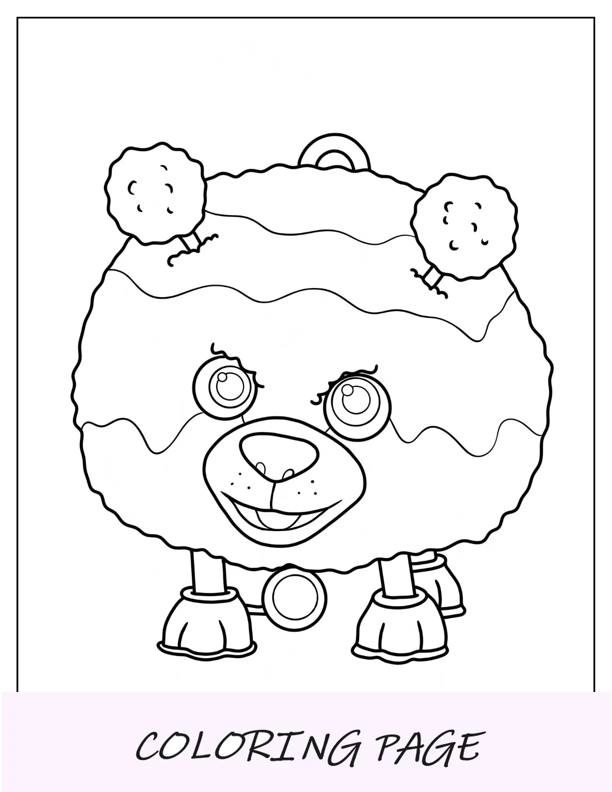 Doc McStuffins Malvorlage mit einfachen Squibbles-Umrissen für Kinder im Vorschulalter