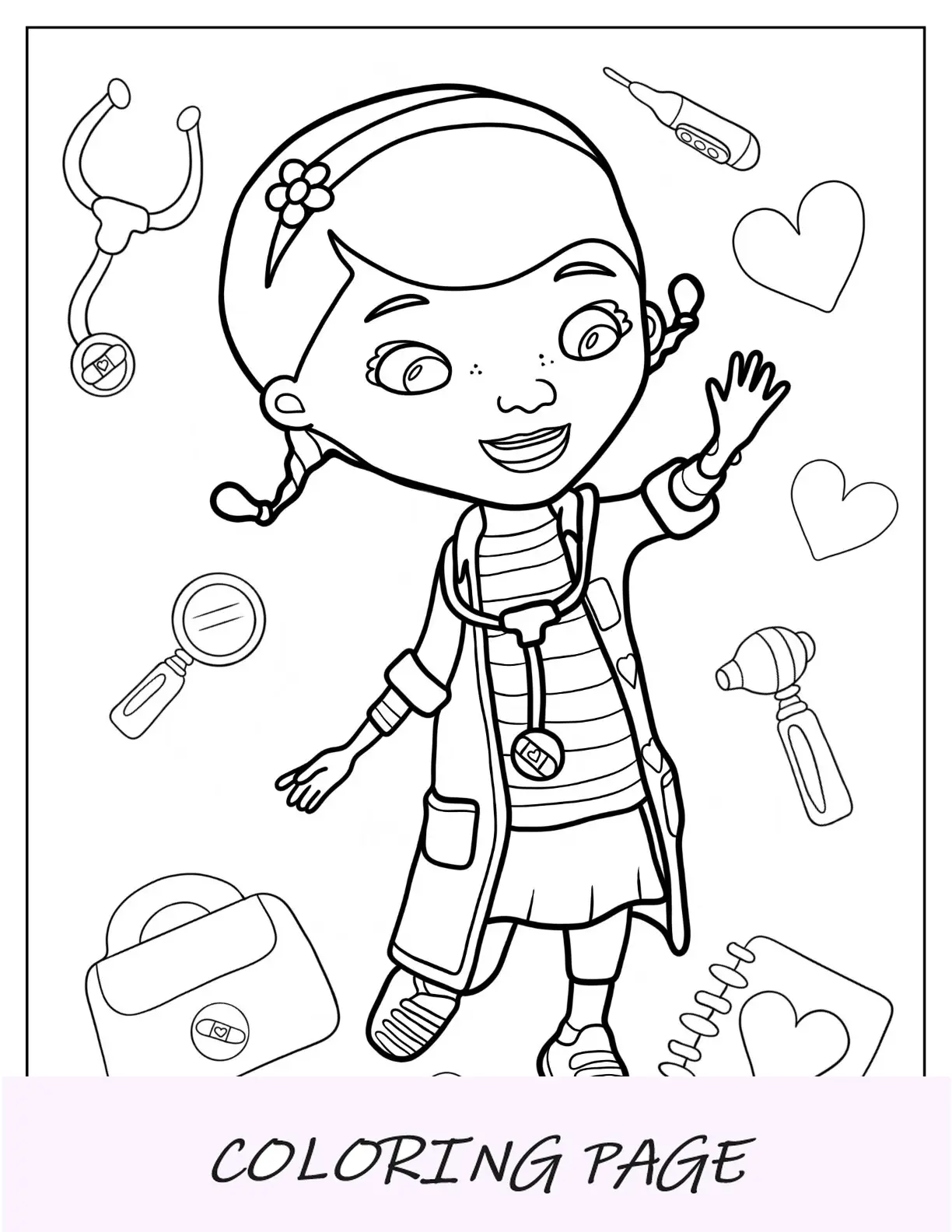 Malvorlage Winken von Doc McStuffins
