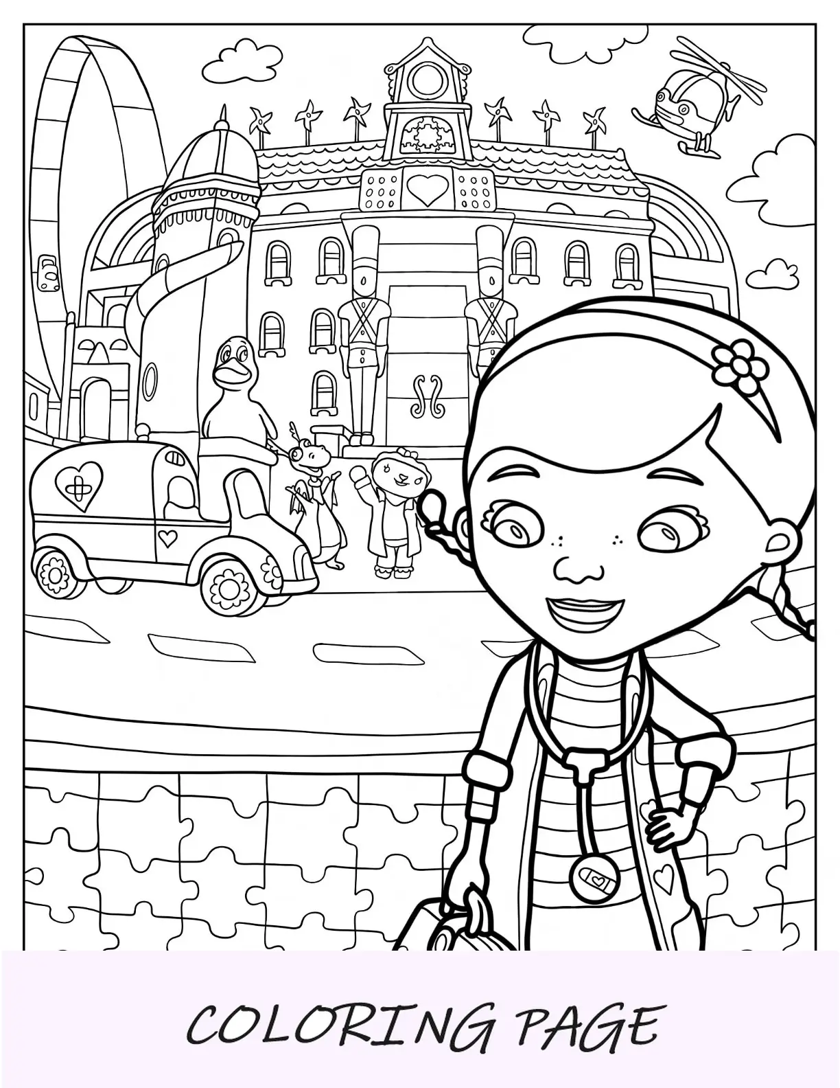 Doc McStuffins Malvorlage von McStuffinsville