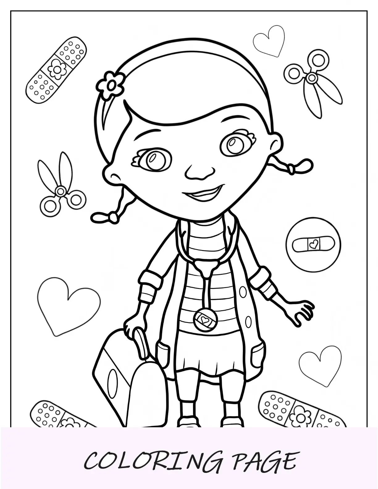 Doc McStuffins Malvorlage von Easy Dottie Doc McStuffins für Kinder