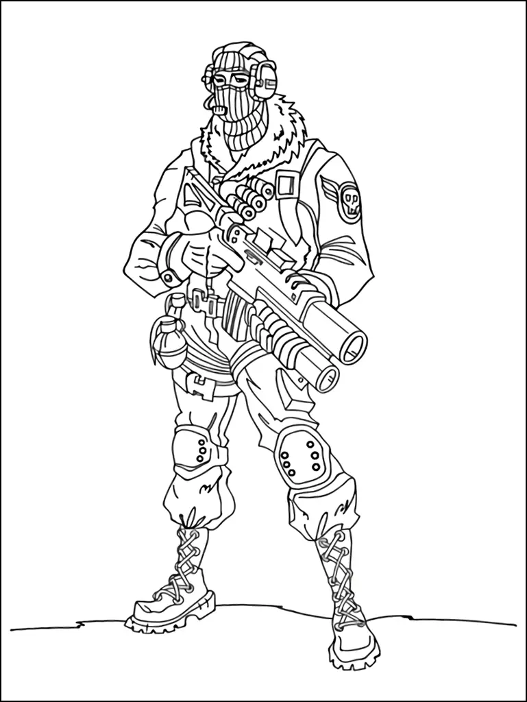 Pumpkin Launcher Fortnite Coloring Pages