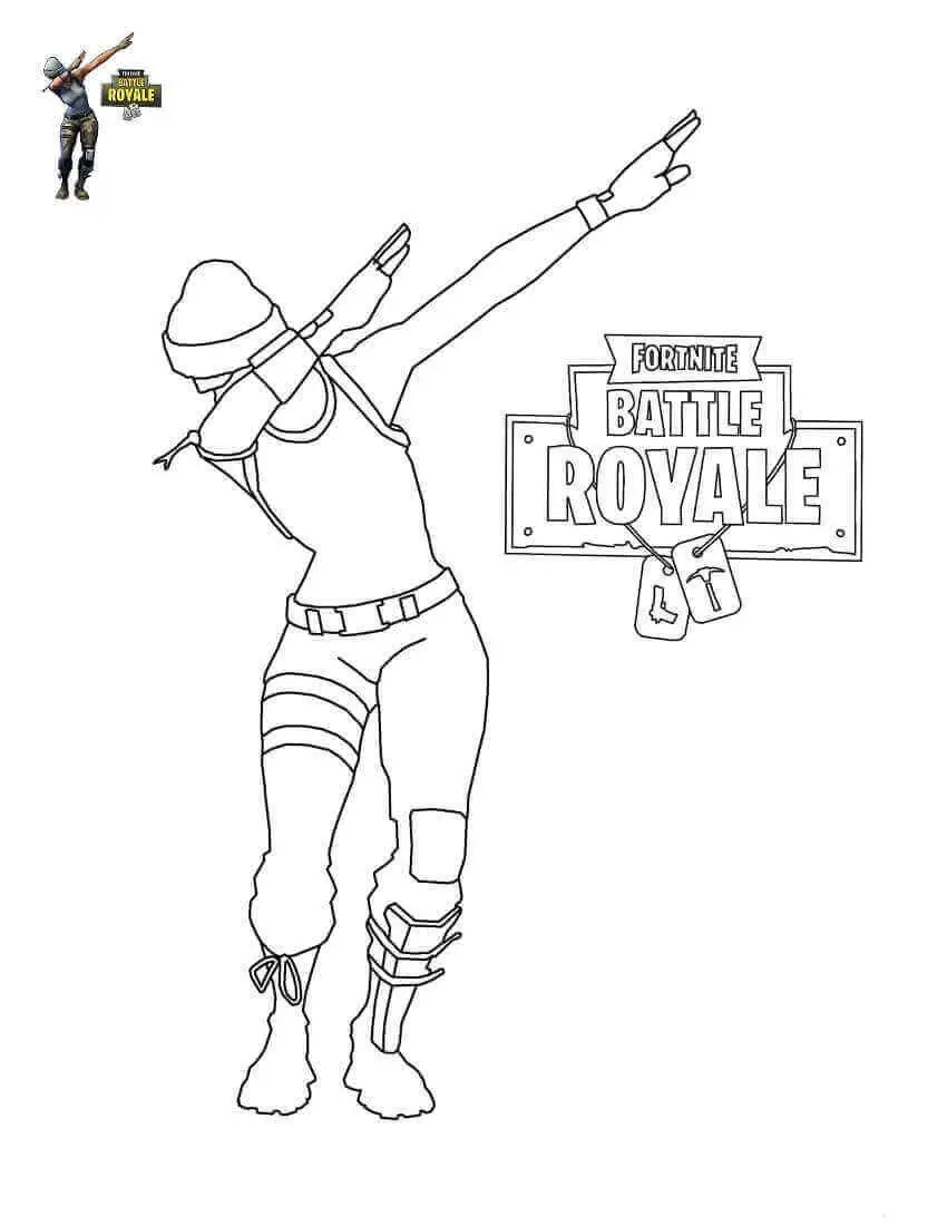 Dab Dance Fortnite Coloring Pages