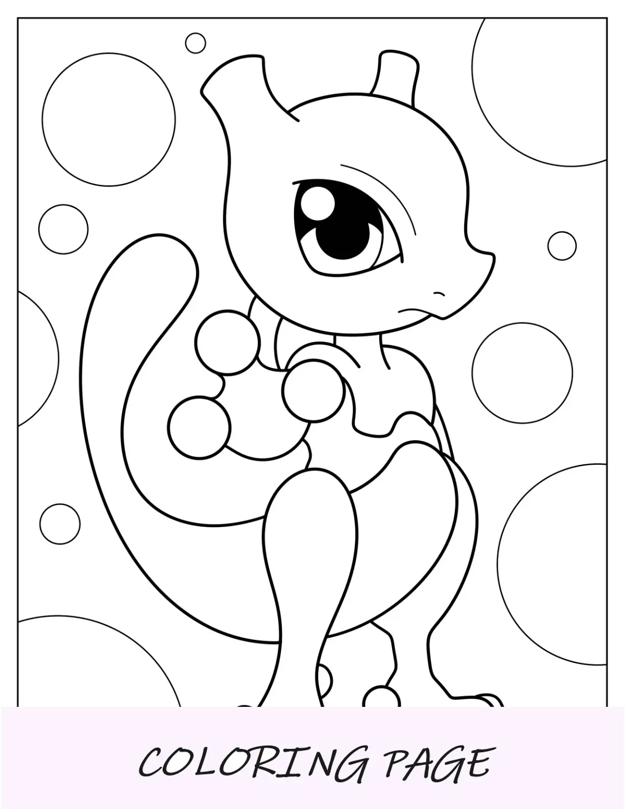 Pagina da colorare di Mewtwo corazzato per il progetto M