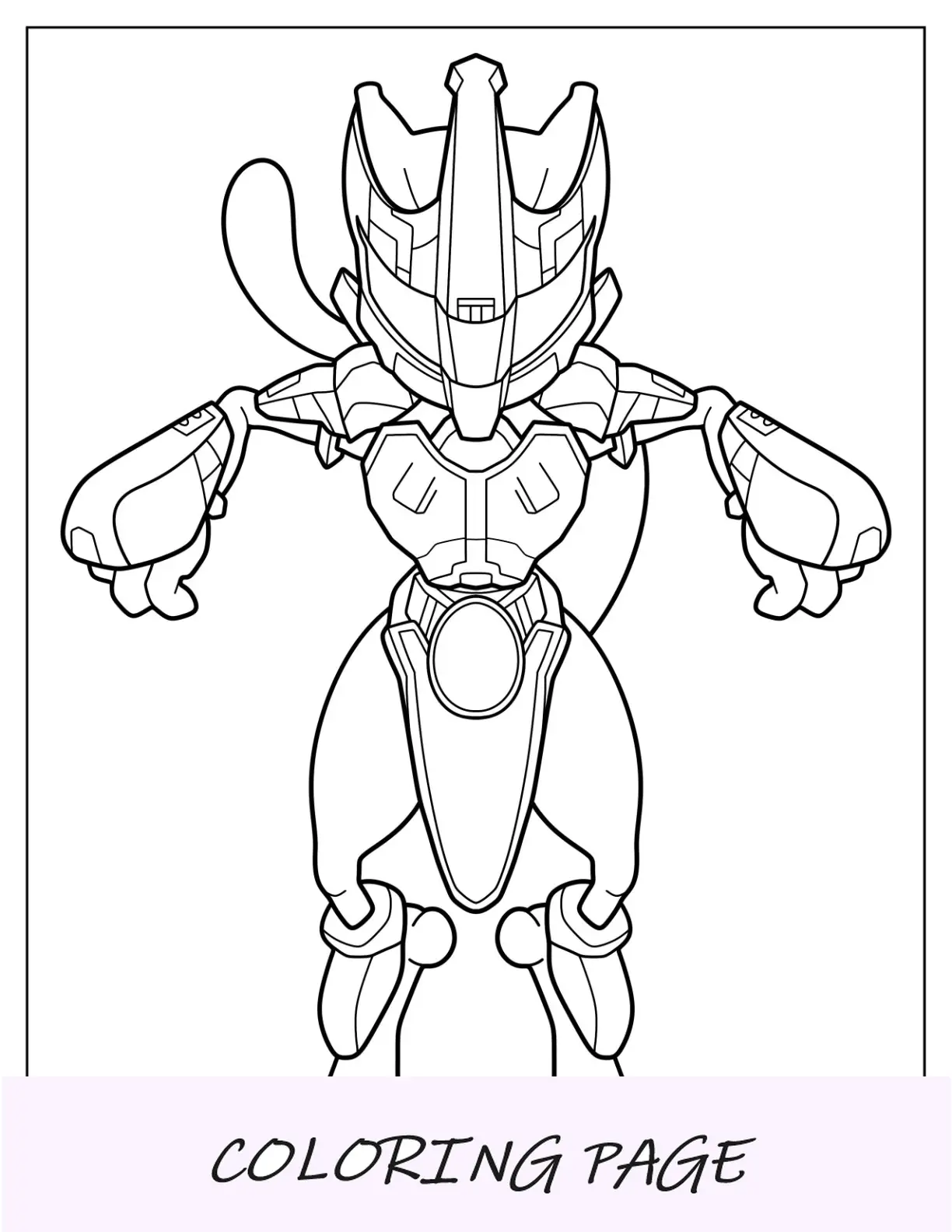 Mewtwo Pagina Da Colorare Di Semplice Mew