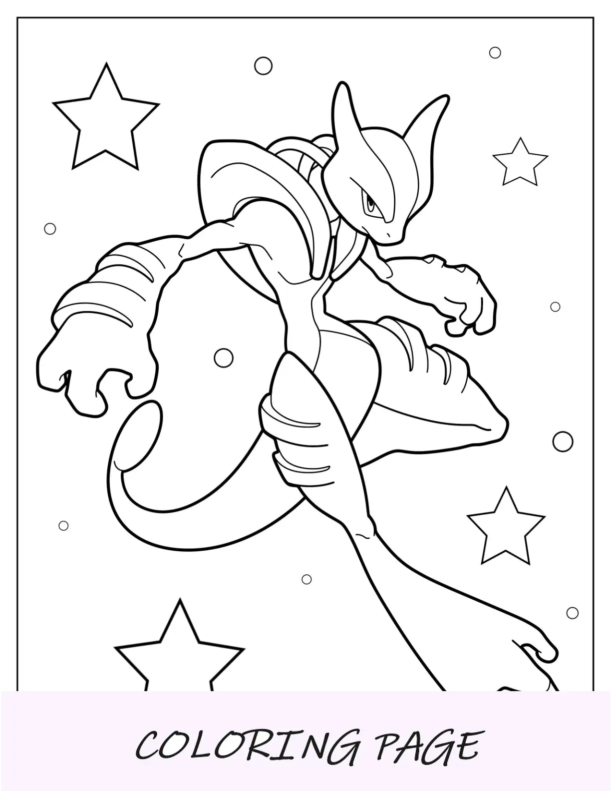 Lucario vs Mewtwo da colorare