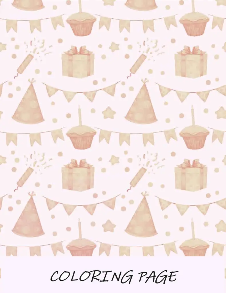 Lindo papel de embrulho de aniversário