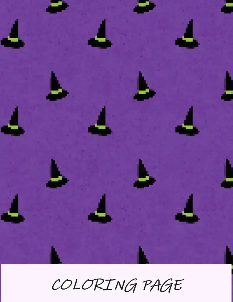 Bruxas-Chapéus-Pixelados-Papel-de-embrulho-Para-Halloween