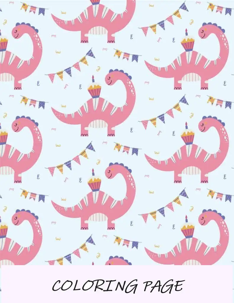 Papel de embrulho de dinossauro rosa