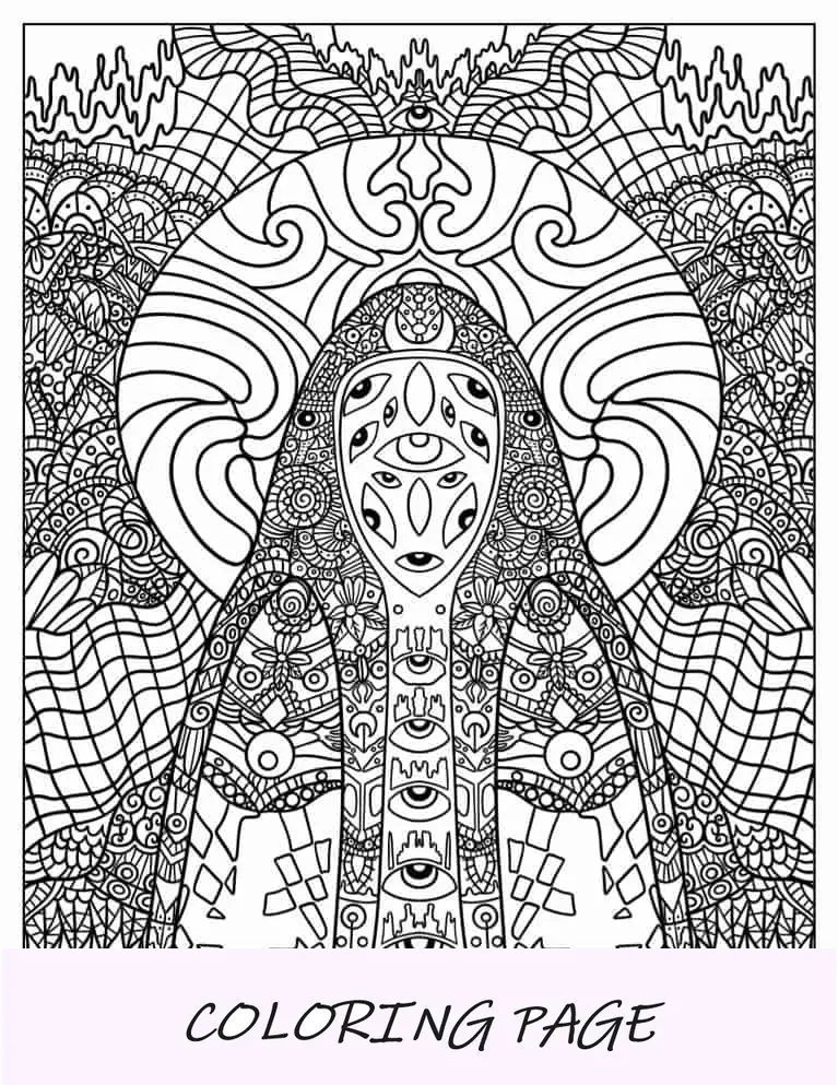 Diseño abstracto trippy con ojos