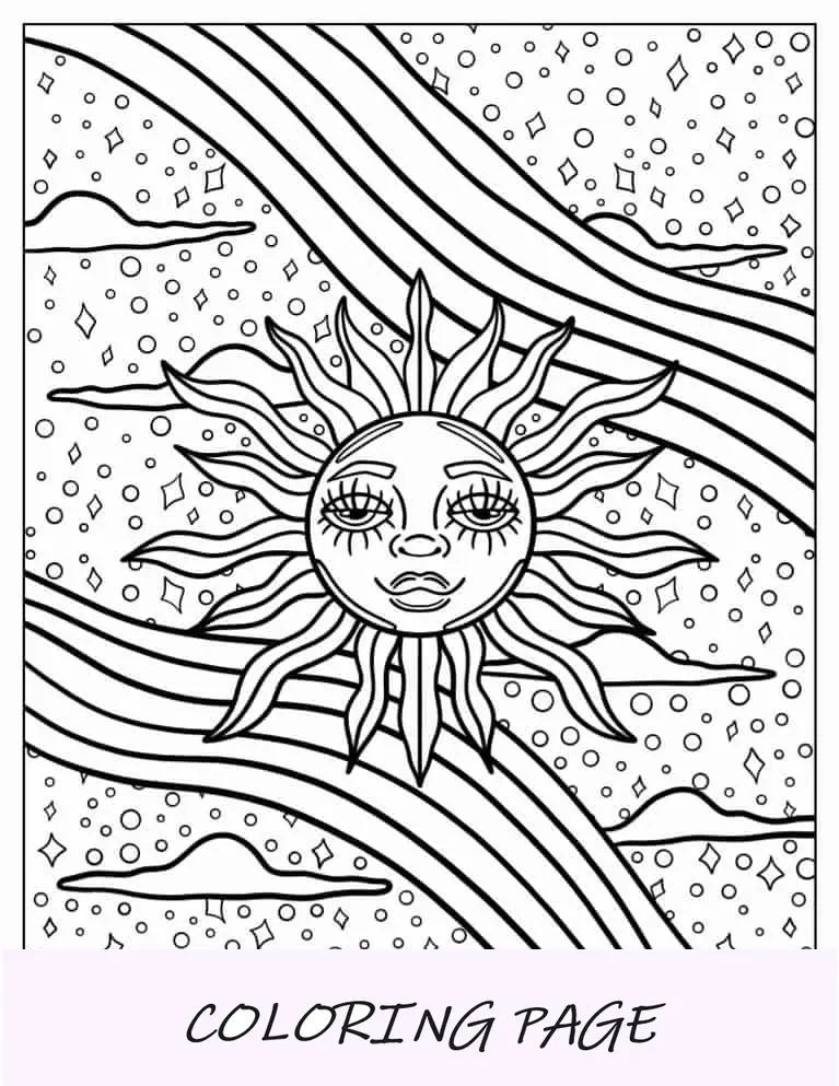 Sueña como el sol para colorear