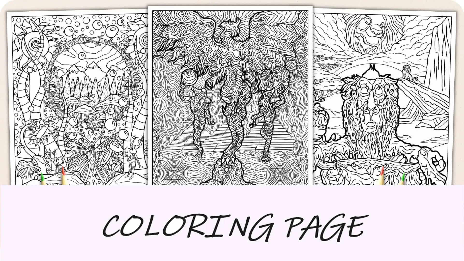 Páginas para colorear trippy Imagen destacada_