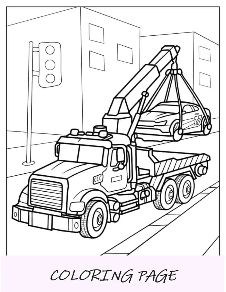 Gran grúa recogiendo un coche