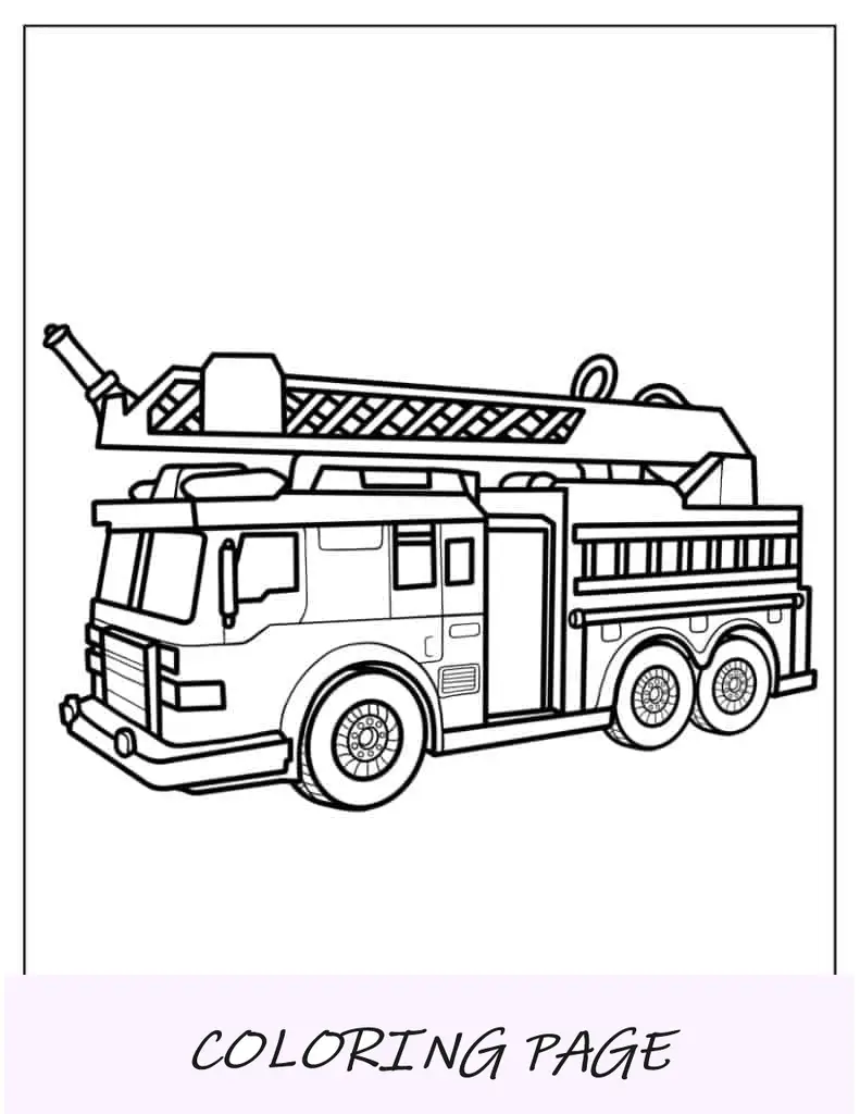 Camión De Bomberos Página Para Colorear
