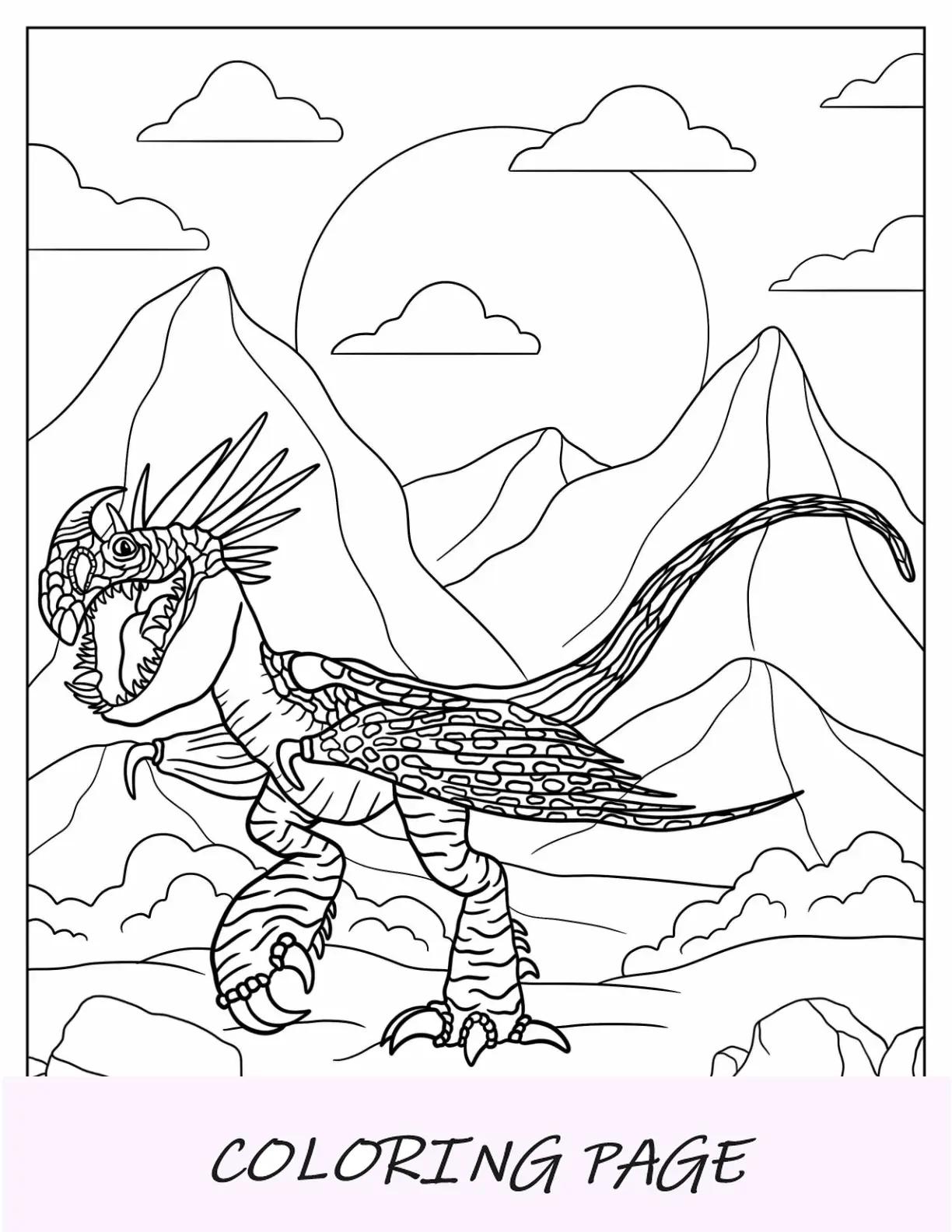 Come addestrare il tuo drago Pagina da colorare di Stormfly dettagliata