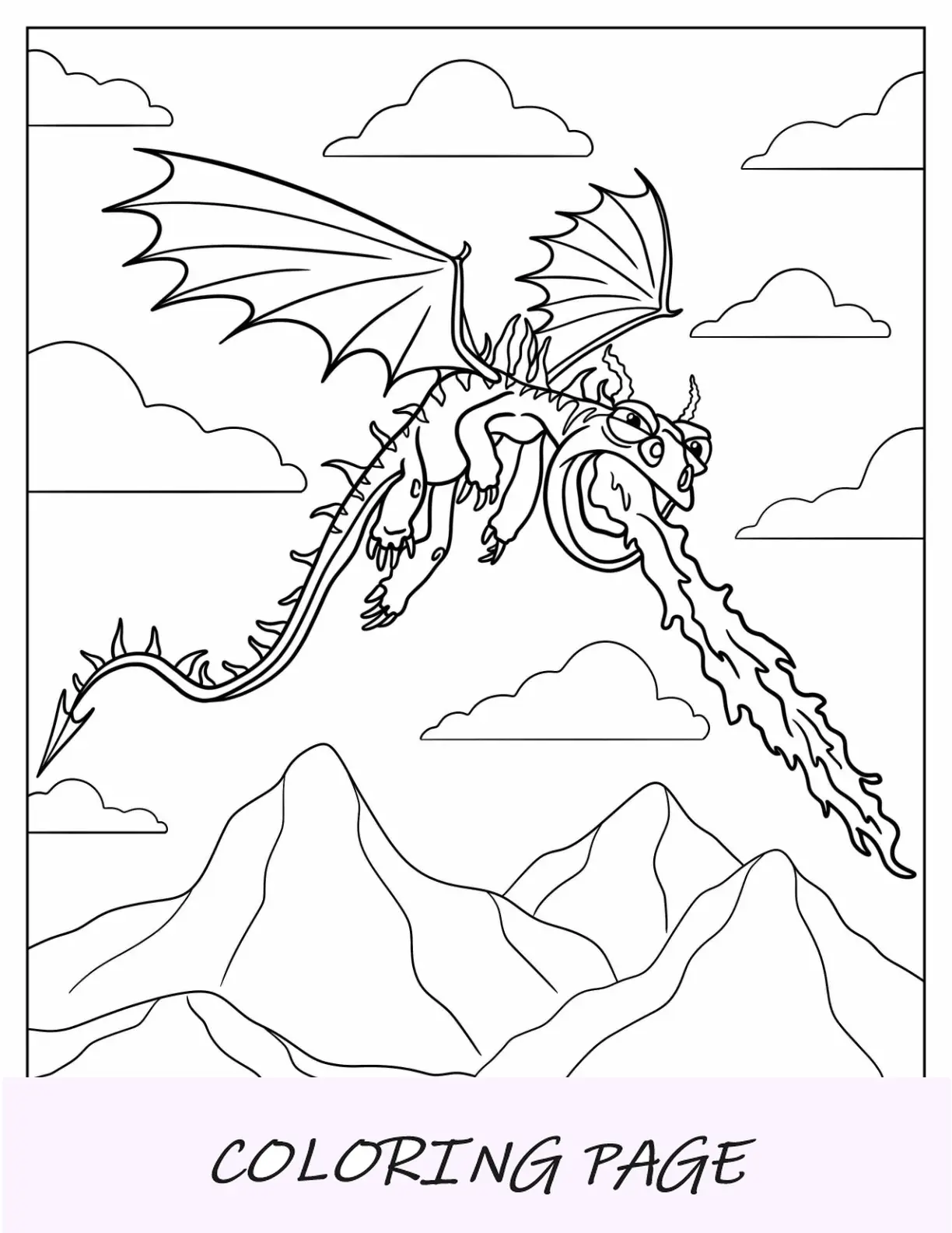 Come addestrare il tuo drago Pagina da colorare di Armorwing Breathin Fire