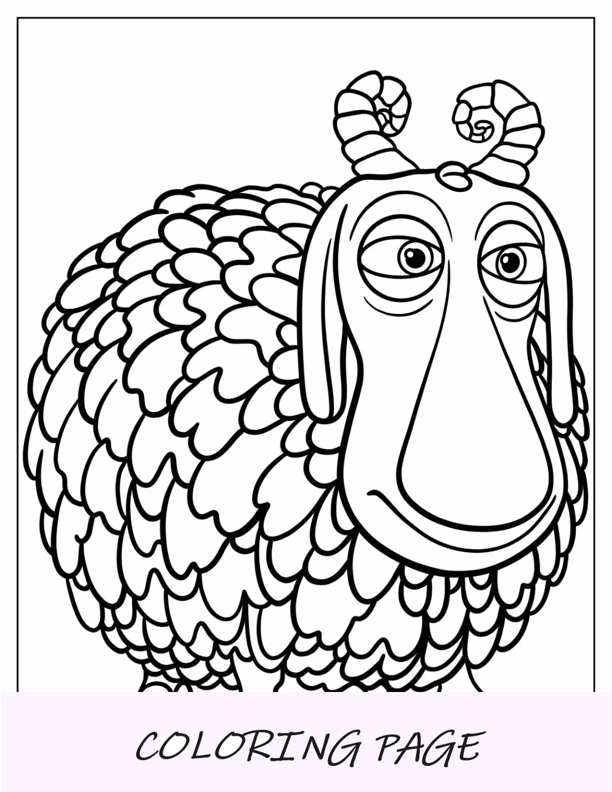 Come addestrare il tuo drago Pagina da colorare di Haggis dettagliato la pecora per bambini